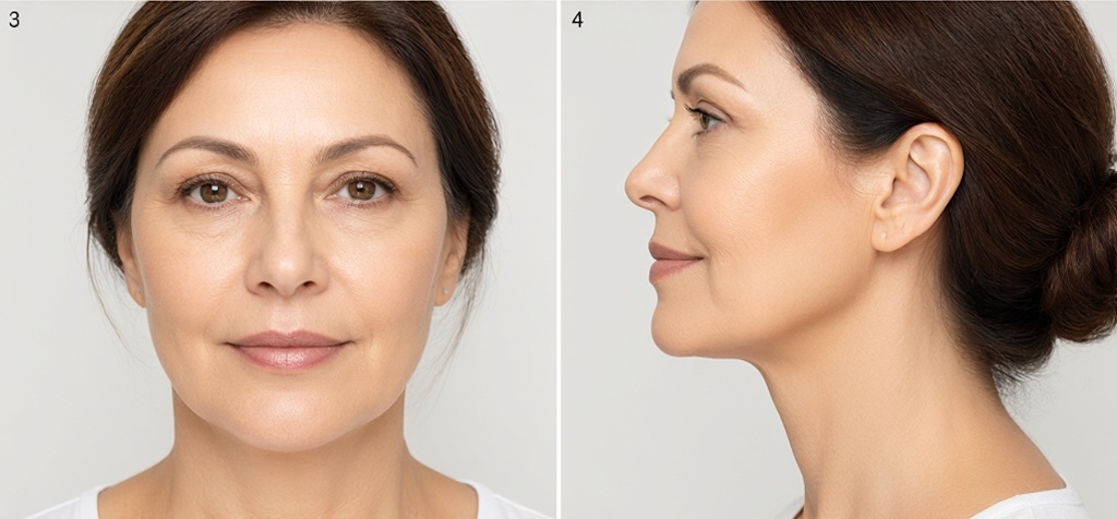 نمای پروفایل بعد از شبیهسازی Vyron Beauty AI