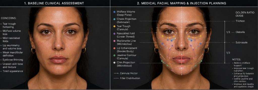 چهره قبل از تحلیل Vyron Beauty AI